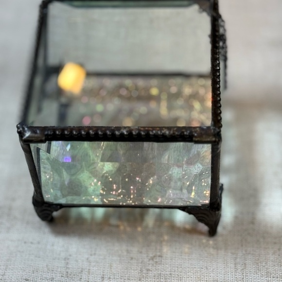 Clear Beveled Glass Jewelry Box by J Devlin - Picture 6 of 7